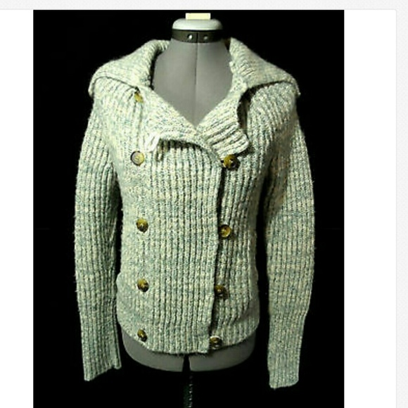 AMERICAN EAGLE Wool Alpaca Sweater XS Coat Blue very heavy - Picture 1 of 6
